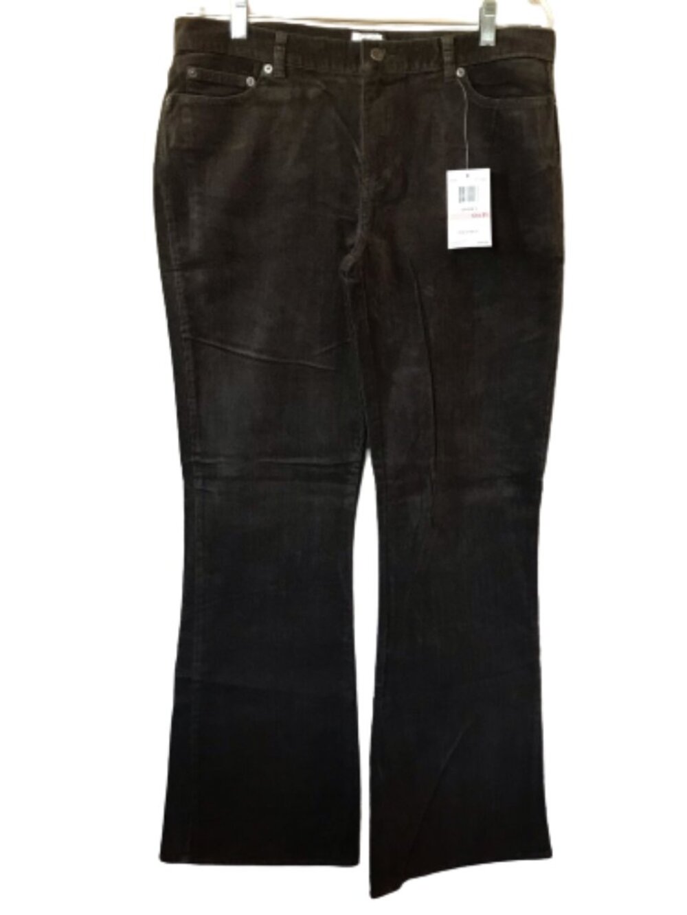 Calvin Klein Jeans Brown Stretch Corduroy Flare Leg Casual Pants Size 13